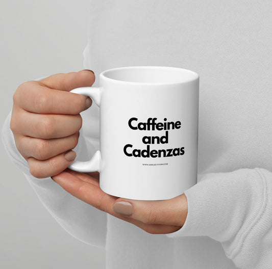 Caffeine and Cadenzas Piano Mug